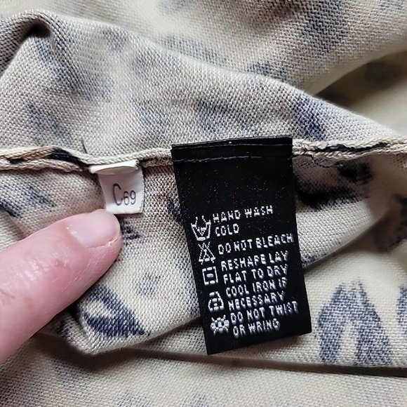 August Silk Knit Leopard Print Top 3/4 Sleeve Silk Blend Women's Size L VTG - Picture 13 of 13